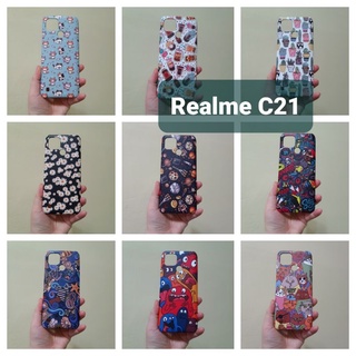 เคสแข็ง Realme C21 เคสไม่คลุมรอบนะคะ เปิดบน เปิดล่าง (ตอนกดสั่งซื้อ จะมีลายให้เลือกก่อนชำระเงินค่ะ)