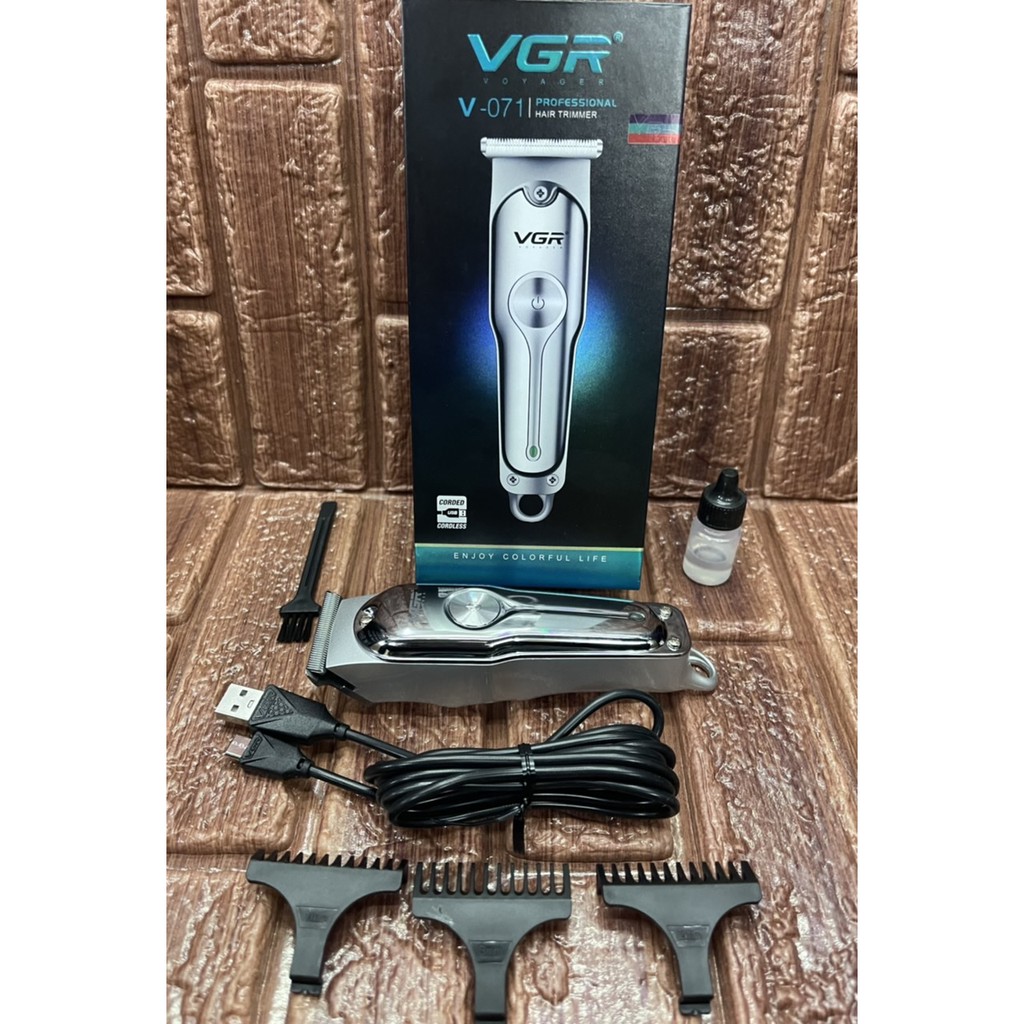 ปัตตาเลี่ยนตัดผม กันขอบ ไร้สาย แบบชาร์จ USB VGR-071 | Shopee Thailand