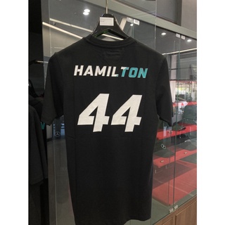 58. #MB67 99 5391 / เสื้อคอกลมชายสีดำ สกรีน Hamilton 44 / No.44 สีดำ ไซร์ S เบิกศูนย์ เบนซ์ (MBGS)