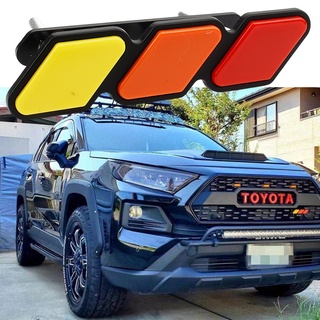 1 ✿ Abs TRD กระจังหน้ารถยนต์ สามสี ตราสัญลักษณ์ ตาข่าย ช่อง ตกแต่ง ตราอัตโนมัติ สําหรับ Toyota Tacoma 4Runner Tundra