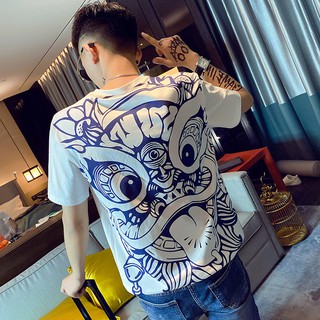 Tเสื้อแบรนด์ Tideinsเสื้อผ้าแฟชั่นบุคลิกภาพ2021ฤดูร้อนเวอร์ชั่นเกาหลีของแนวโน้มใหม่