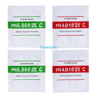 4 Pcs PH Buffer Solution Powder PH For Test Meter Measure Calibration 4.01 6.86