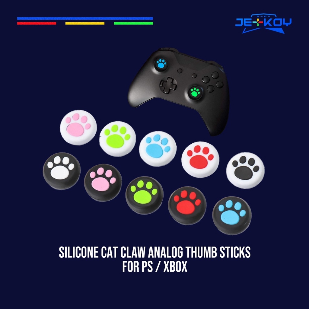 รูปภาพสินค้าแรกของซิลิโคน อนาล็อค เท้าแมว PS4 PS5 Xbox x one