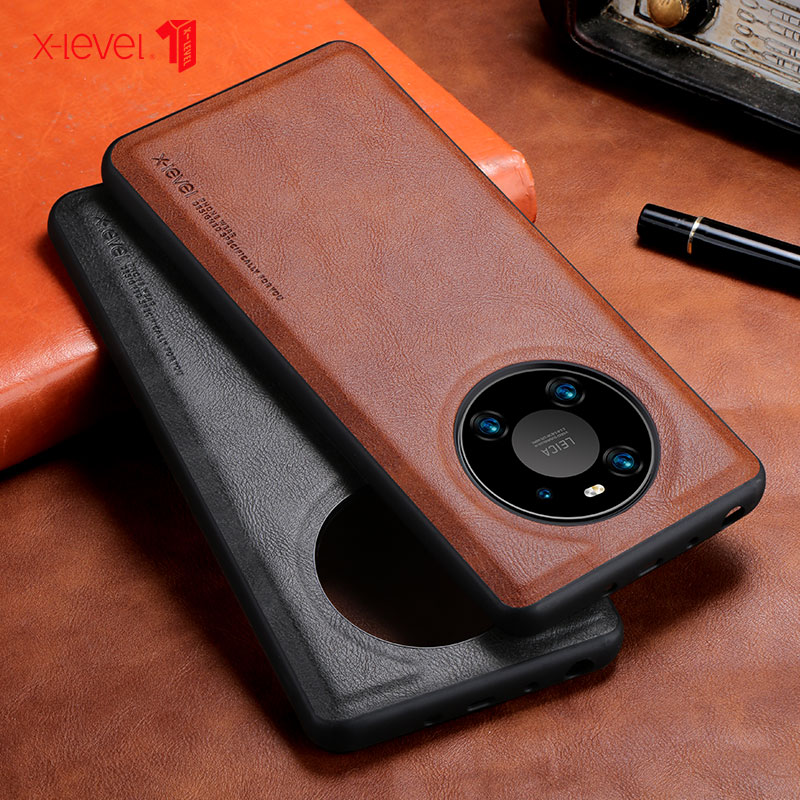 x-level-leather-back-casing-huawei-mate-40-pro-mate40-soft-tpu-silicone-back-cover-shockproof-cases
