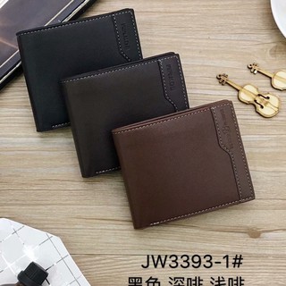 สินค้า 3393-1กระเป๋าสตางค์ผู้ชายBovi’S ใบสั้นใส่บัตรเครดิตได้ กระเป๋าเงินหนัง PU พร้อมกล่อง