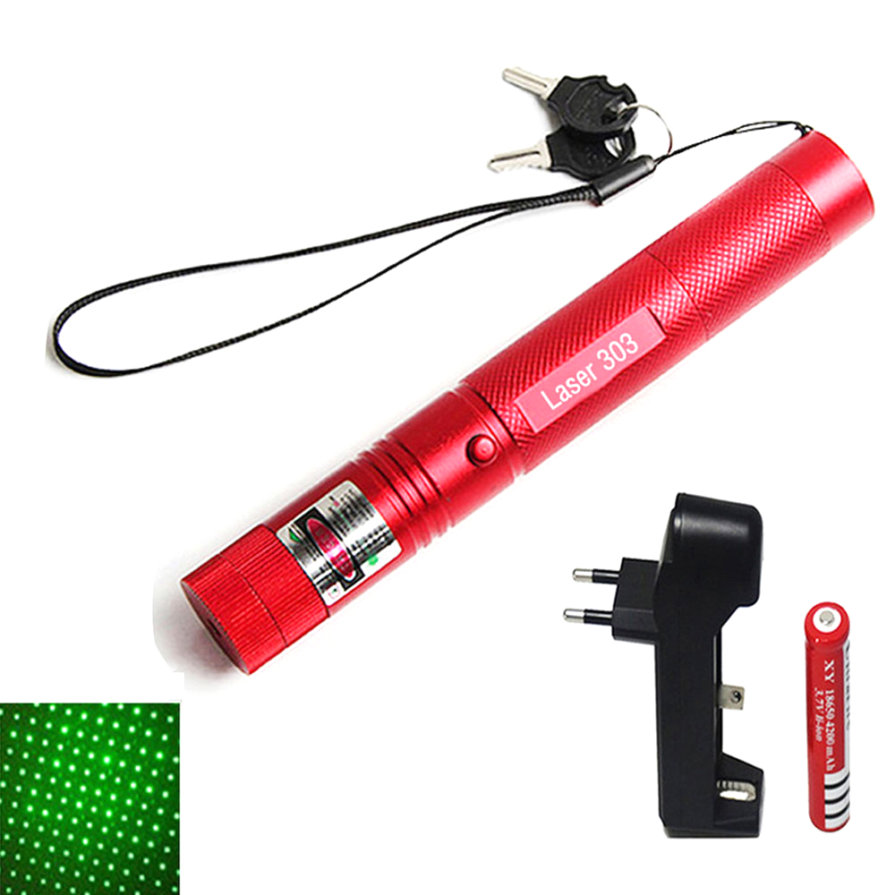 เลเซอร์แรงสูงแสงเขียว-10000m-เลเซอร์พ้อยเตอร์-5mw-green-laser-pointer-แสงสีเขียว-เครื่องชาร์จ-ถ่านชาร์จ