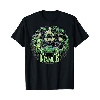 เสื้อยืดผ้าฝ้ายพิมพ์ลายขายดี เสื้อยืดพิมพ์ลาย Disney Villains infamous Evil Group