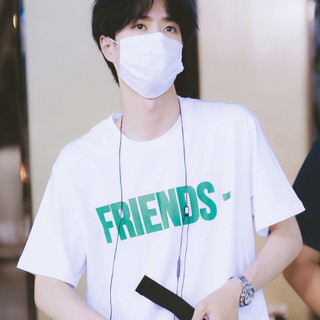 Xiao Zhan And Wang Yibo เสื้อยืดแขนสั้นทรงหลวมสําหรับผู้หญิง เสื้อคู่ ผ้านำเข้า พร้อม