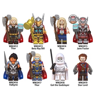 Wm6146 ใหม่ Thor: Love and Thunder Star Lord Gorr Valkyrie Jane Foster Super Heroes ของเล่นตัวต่อ สําหรับเด็ก