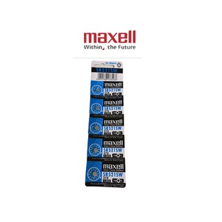 ถ่านนาฬิกา ถ่านกระดุม Maxell SR521SW (379) Silver Oxide Battery 1.55V (Made in JAPAN) ถ่านใหม่ ของเเท้