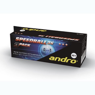ลูกปิงปอง Andro Speedball 3S 40+ 3 Stars (ITTF) (ราคา/3 ลูก)