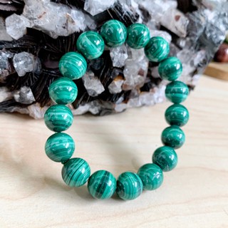 กำไลข้อมือหิน มาลาไคท์ Malachite (หินแท้ หินธรรมชาติเกรดพรีเมี่ยม)