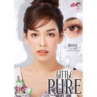 little Pure Brown มินิ สีน้ำตาล คอนแทคเลนส์ Contact lens โทนธรรมชาติ เลนส์มินิ ค่าสายตา สายตาสั้น -1.25 แฟชั่น โทนสุภาพ