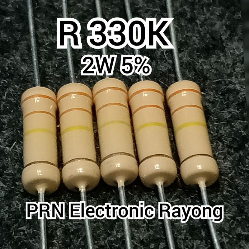R , ตัวต้านทาน , รีซิสเตอร์ , Resister R 330K 2w 5% Royal 5ชิ้น ...