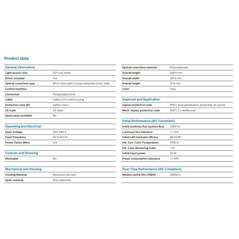 โคมไฟ-philips-floodlight-led-essential-smartbright-อเนกประสงค์-bvp161-50w-รุ่นคุณภาพสูง