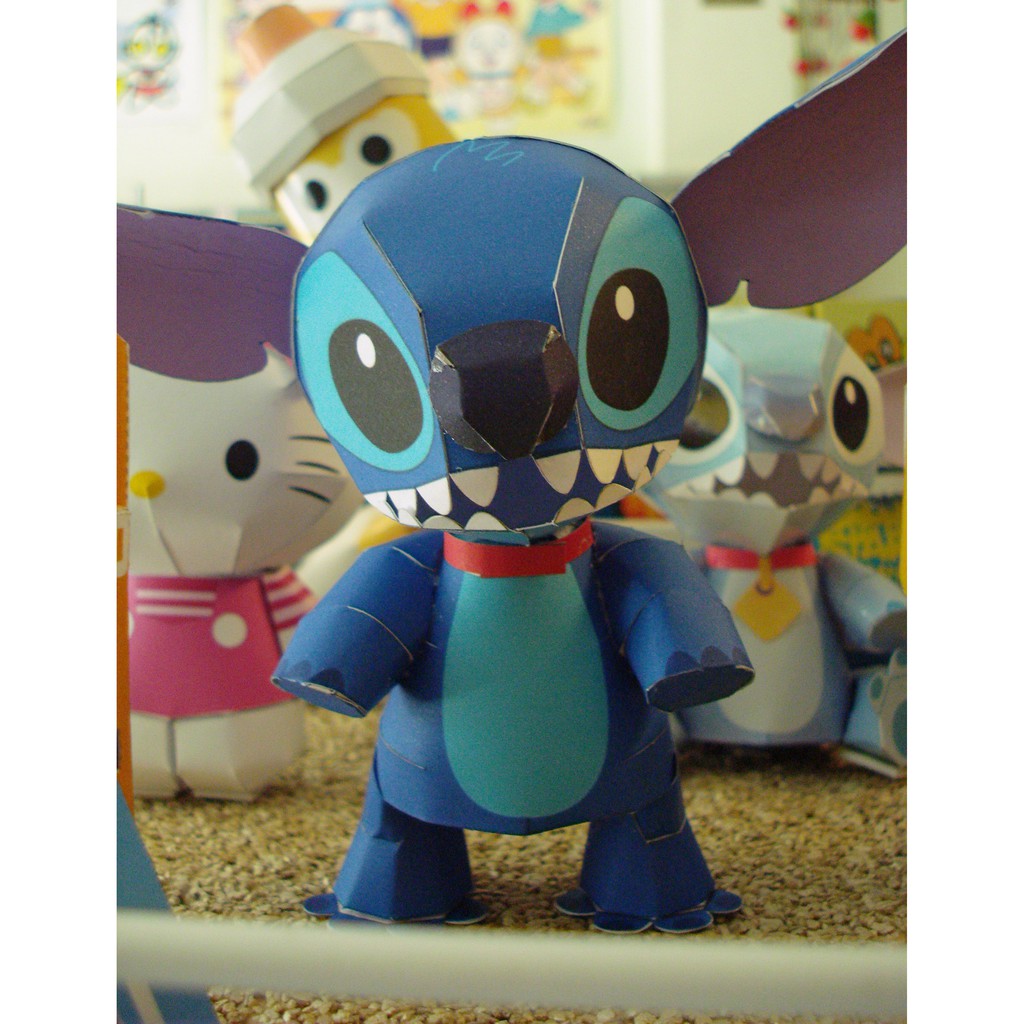 ของเล่นโมเดลกระดาษสติทซ์-แองเจิ้ล-stitch-amp-angel-papercraft-พร้อมคู่มือประกอบการทำ