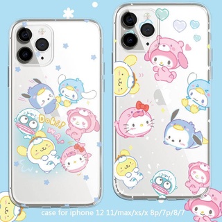 เคสโทรศัพท์มือถือ ลายการ์ตูน Sanrio Kuromi &amp; MY Melody Sanrio Hello Kitty สําหรับ Iphone 6P 6splus 7 8 SE 7P 8Plus X XS Xsmax 11 11Pro 11Promax iPhone14 13 12 Pro Max
