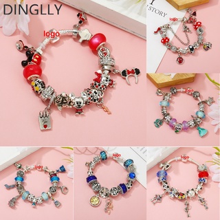 Dinglly การ์ตูนสัตว์ ลูกปัดน่ารัก เด็กผู้ชาย เด็กผู้หญิง สร้อยข้อมือ เสน่ห์ สําหรับเด็ก ของแท้ นิทาน ลูกปัด เครื่องประดับ