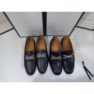 [พร้อมส่ง] ของแท้ 100% Gucci Jordaan leather loafer เบอร์ 38.5 (มีกล่อง)