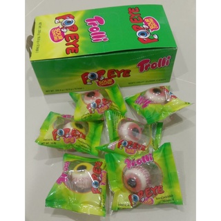 [ของแท้100%]ทรอลลี่ ป๊อปอาย เยลลี่ลูกตา สอดไส้ รสเปรี้ยว Trolli Pop Eye Sour