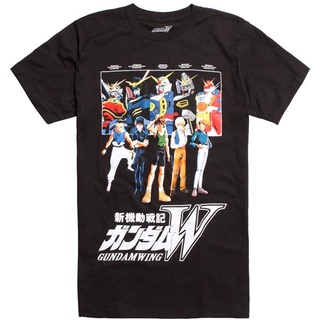 เสื้อยืดผ้าฝ้าย2021 ข้อเสนอพิเศษ หุ่นยนต์ ผู้ชาย Mobile Suit Gundam Wing Group T-Shirt คอกลม แฟชั่น  ผ้าฝ้ายแท้ เสื้อยืด