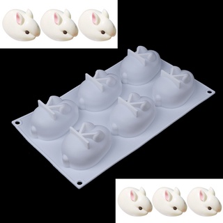 6Hole Silicone Mold 3d Rabbit Shape Cake Mold Mousse Dessert Mold Baking Decor