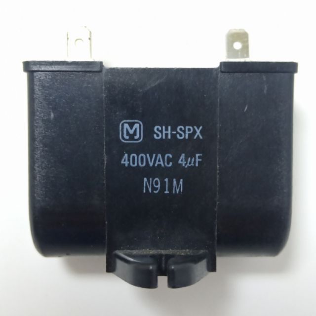 รูปภาพของคาปาซิเตอร์ 4uf /400v ขาแบน คาปา cap ซี capacitor แคปรัน แคปสตาร์ท คาปา ซิเตอร์ พัดลมลองเช็คราคา