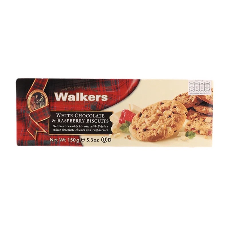 Walkers white chocolate and raspberry biscuits บิสกิตไวท์ชอคโกแลตผสมรา ...