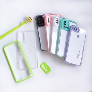 CASE TPU เคสประกบขอบสี รุ่น OPPO A52020 A92020 A5S A7 A12 F9 REALME5 5I RENO5 A15 A15S A16 A95 A74 A54