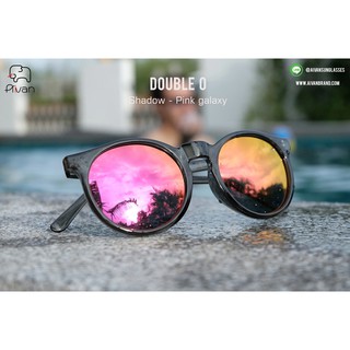 Aivansunglasses พร้อมส่ง แว่นกันแดด Model [ Double O : Shadow - Pink galaxy ]