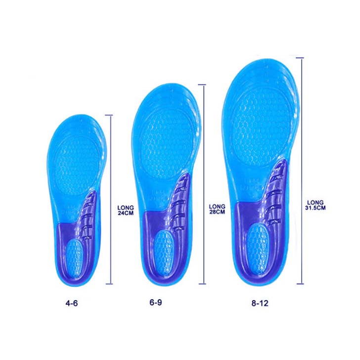 ภาพหน้าปกสินค้าแผ่นเสริมรองเท้า Silica Gel Orthotic Elastic Insoles Arch Support Shoe Pad จากร้าน picha361 บน Shopee