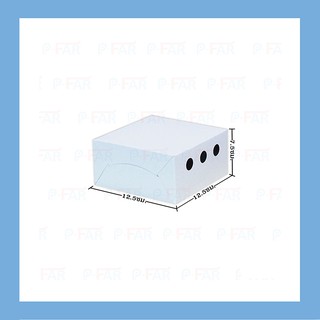 กล่องอาหารว่าง เจาะ ขนาด 12.5x12.5x6.5 ซม. (100 ใบ) INH101