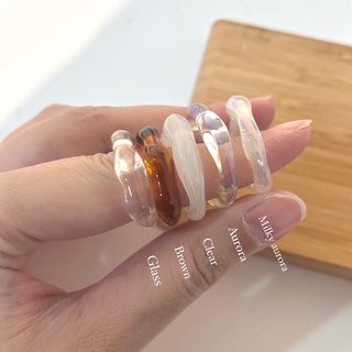 (โค้ด X8SFXJ ลด 20%) A.piece  Resin Summer Ring(187)