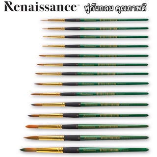 ภาพขนาดย่อของสินค้าRenaissance พู่กันหัวกลม ด้ามเขียว พู่กันสีน้ำ round paint brush จำนวน 1 ด้าม