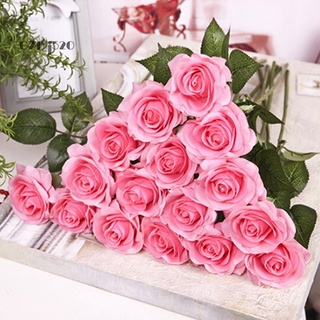 สินค้า AG 1 Pc ดอกไม้ประดิษฐ์ดอกกุหลาบปลอม งานแต่งงาน ของแต่งบ้าน ของตกแต่งบ้านสวน