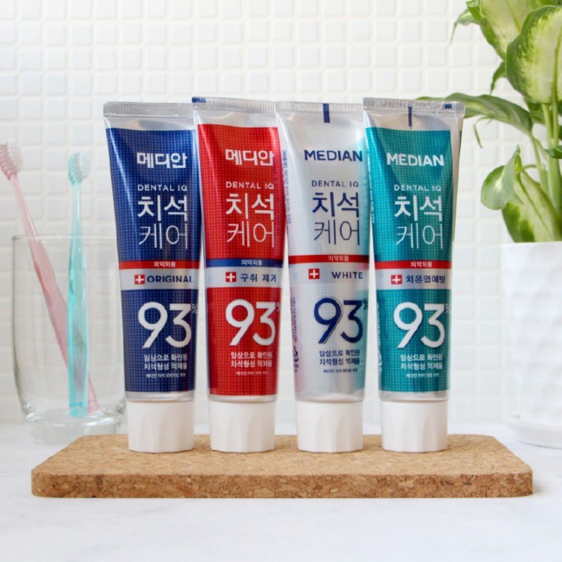 พร้อมส่ง-ยาสีฟันเกาหลี-median-dental-iq-93-ลดกลิ่นปากลมหายใจ-หอมสดชื่น