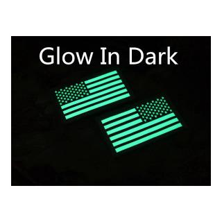 Glow In Dark Reverse USA AMERICA FLAG US REVERSED PATCH RIGHT ARM LEFT US Army Navy Air Force USN SEAL UNIFORM Patch BAD