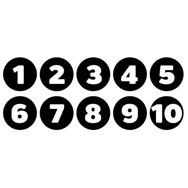 สติ้กเกอร์กันน้้ำ-ติดประตู-ผนัง-กำแพง-ป้ายตัวเลข-1-10-60-ดวง-1-แผ่น-a4-รหัส-b-073