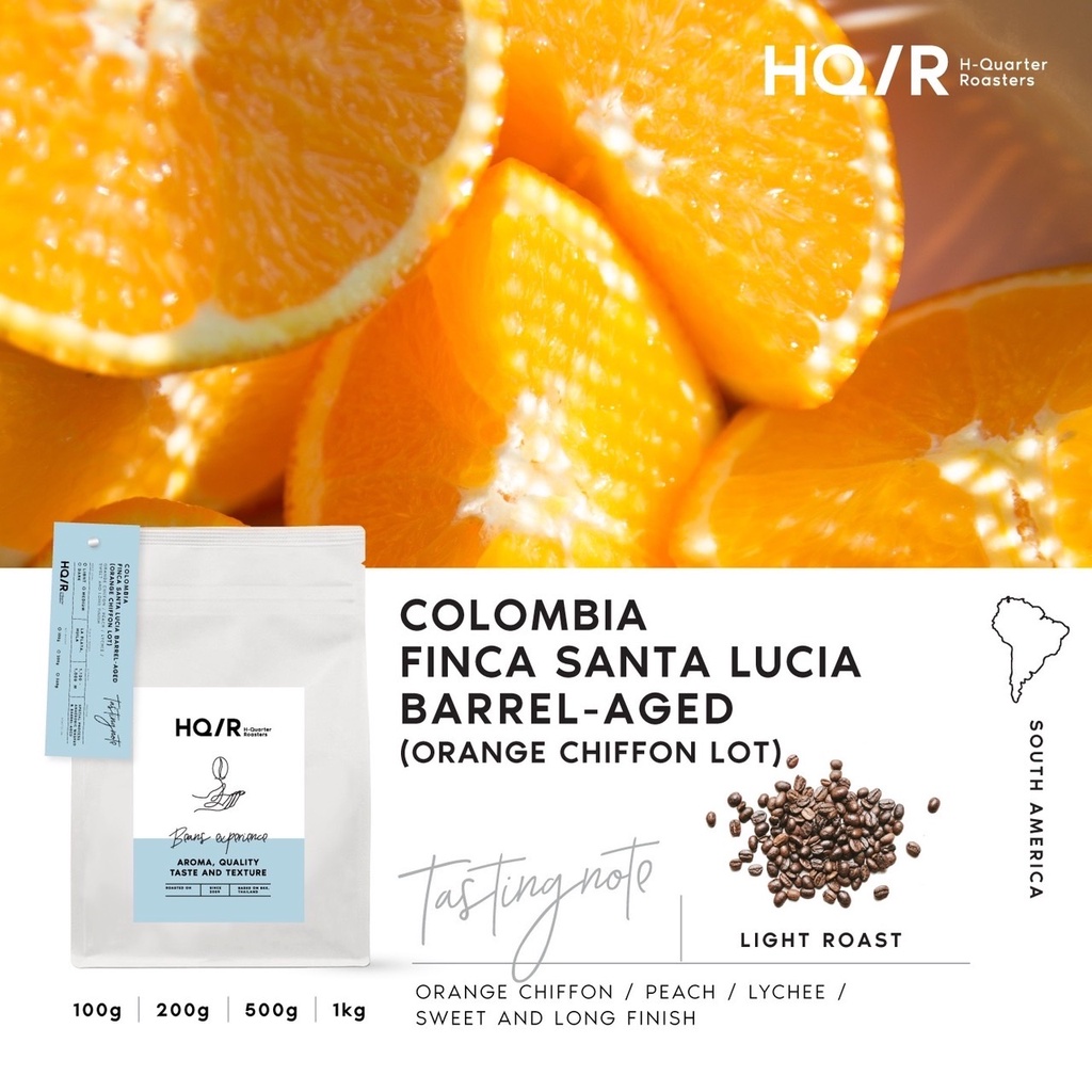เมล็ดกาแฟ Colombia Finca Santa Lucia Barrel-Aged Microlot (Orange ...