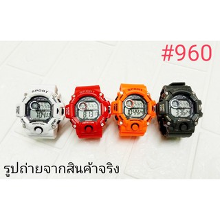 นาฬิกาแฟชั่น นาฬิกาข้อมือเด็ก ผู้หญิง ผู้ชาย Sport Watch SK-1132-1 (960) สายยาง ระบบดิจิตอล กันน้ำลึก 30 เมตร