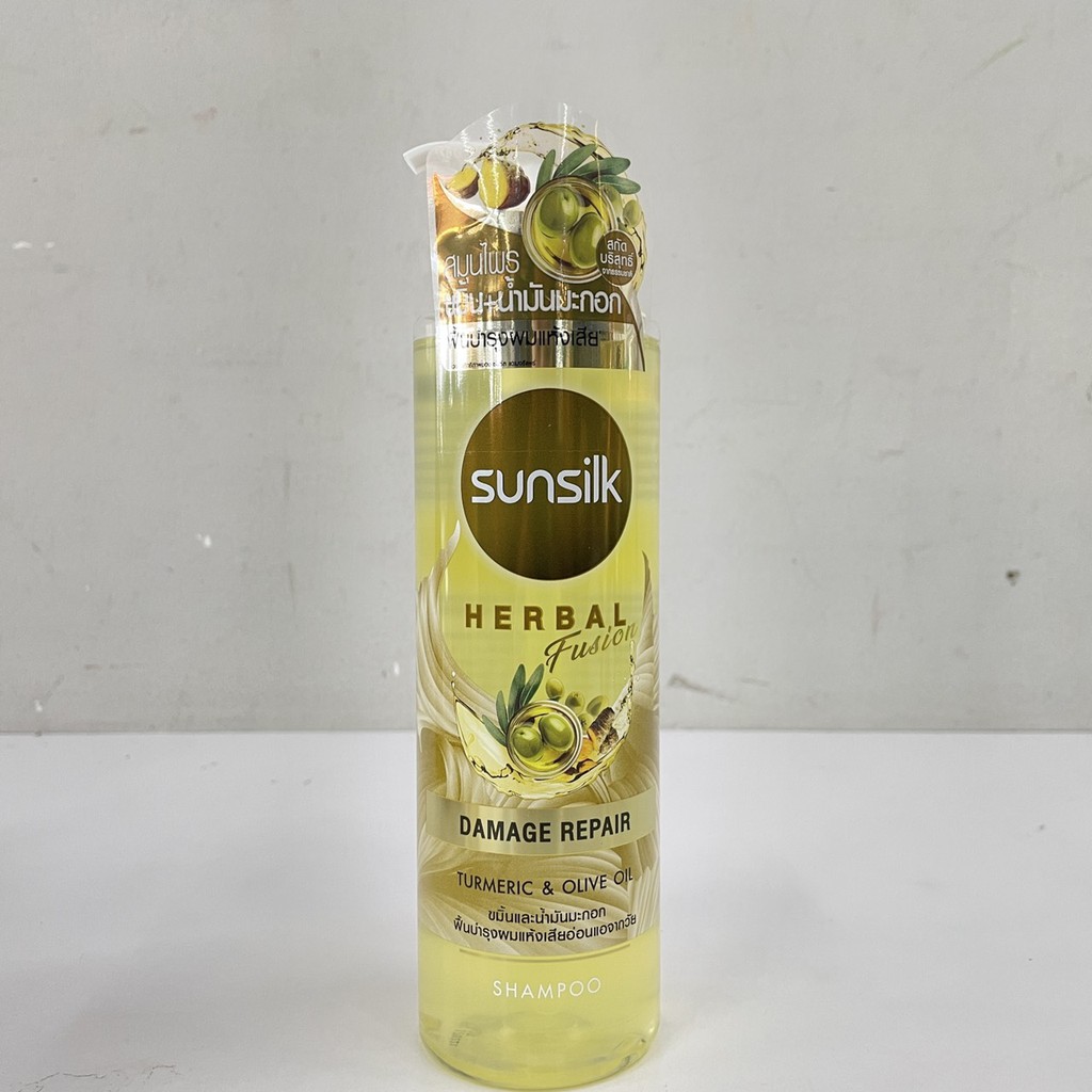 sunsilk-herbal-fusion-damage-repair-turmeric-amp-olive-oil-ซันซิล-เฮอเบิลฟิวชั่น-ดาเมจ-รีแพร์-สูตรขมิ้นและน้ำมันมะกอก