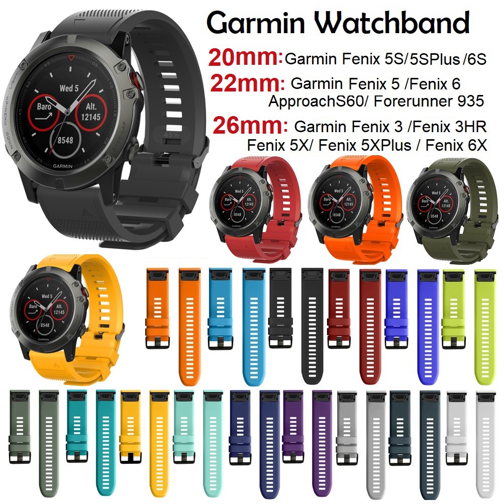 ภาพหน้าปกสินค้าสายนาฬิกาซิลิโคน สำหรับ Garmin Fenix 7 , สายนาฬิกา Fenix 7X , Fenix 7S , Garmin Fenix 5 Strap /Fenix 5 plus / 5S plus / Garmin instinct / instinct 2,2S , Forerunner 935/945 / Fenix 5X / 5X plus / Garmin fenix 6 / สาย fenix 6X , fenix 6 pro / garmin Strap จากร้าน ft.th บน Shopee