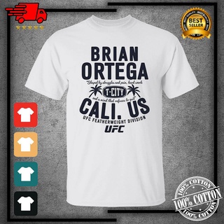 เสื้อยืดผ้าฝ้ายพิมพ์ลาย เสื้อยืด พิมพ์ลายมวย UFC Brian T-City Ortega Cali USA สําหรับผู้ชาย 2022