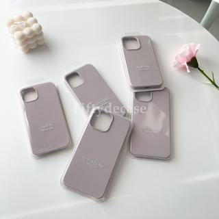 พร้อมส่ง(สีเทาม่วง)***7-14 pro max เคสซิลิโคนสีพื้น ไม่มีโลโก้ โทนสีมินิมอล เอิร์ธโทน ด้านในเป็นกำมะหยี่ ลบรอยปากกาได้