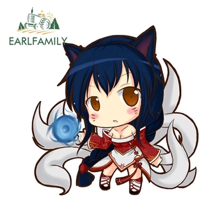 Earlfamily สติกเกอร์ไวนิล ลาย League of Legends Ahri กันน้ํา สําหรับติดตกแต่งรถยนต์