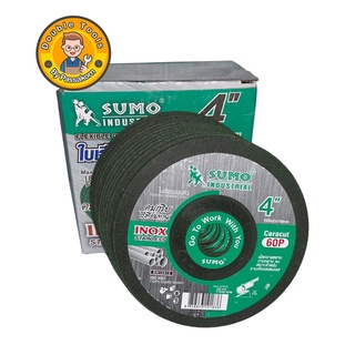 (1 ใบ)ใบเจียรเหล็ก ใบเจียรสแตนเลส ใบเจียรบาง Sumo 4" หนา 2 mm (เขียว)