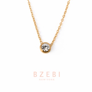 BZEBI สร้อยคอแฟชั่น ผู้หญิงสร้อยคอเกาหลี เพชร necklace ประดับเพชร ของขวัญ สร้อยคอ จี้เพทาย สวยงาม สไตล์แฟชั่น สําหรับผู้หญิง 477n