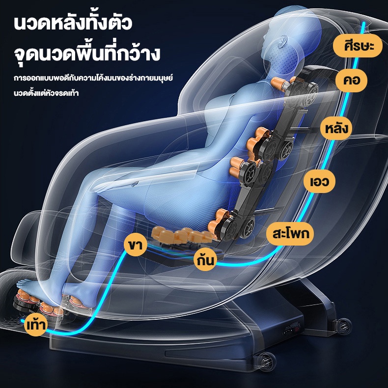 Srabuy รุ่น เก้าอี้นวดแคปซูลมัลติฟังก์ชั่น นวดสามมิติรอบด้าน Zero Gravity ประคบร้อน ผ่อนคลายร่างกายเต็มรูปแบบ