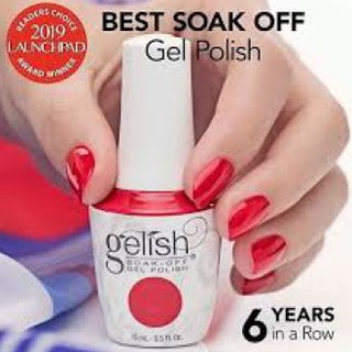 GELISH Gel color Red shade.สีเจลลิส โทนสีแดงรวมทุกเฉดที่ขายดีที่สุด สีคมชัดสีแน่น ทาต่อเนื่องเล็บไม่เสีย