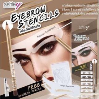 Ashley Eyebrow Stencils AA-207 บล็อคเขียนคิ้ว 6 ทรง+ดินสอเขียนคิ้ว